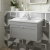 Nuie Classique Wall Hung 1-Drawer Vanity Unit with Traditional Basin 800mm Wide Satin Grey - 1 Tap Hole
