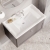 Nuie Classique Wall Hung 1-Drawer Vanity Unit with Traditional Basin 800mm Wide Satin Grey - 1 Tap Hole | Thumbnail Image
