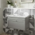 Nuie Classique Wall Hung 1-Drawer Vanity Unit with Traditional Basin 800mm Wide Satin Grey - 3 Tap Hole