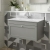 Nuie Classique Wall Hung 1-Drawer Vanity Unit with 1TH Grey Marble Top Basin 800mm Wide - Satin Grey