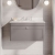 Nuie Classique Wall Hung 1-Drawer Vanity Unit with 3TH Grey Marble Top Basin 800mm Wide - Satin Grey | Thumbnail Image