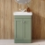 Nuie Classique Floor Standing 2-Door Vanity Unit with Basin 500mm Wide Satin Green - 1 Tap Hole | Thumbnail Image