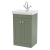 Nuie Classique Floor Standing 2-Door Vanity Unit with Basin 500mm Wide Satin Green - 1 Tap Hole