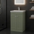 Nuie Classique Floor Standing 2-Door Vanity Unit with Basin-3 500mm Wide - Satin Green