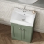 Nuie Classique Floor Standing 2-Door Vanity Unit with Basin-1 500mm Wide - Satin Green | Thumbnail Image