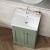 Nuie Classique Floor Standing 2-Door Vanity Unit with Basin-3 500mm Wide - Satin Green | Thumbnail Image