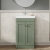 Nuie Classique Floor Standing 2-Door Vanity Unit with Basin-3 500mm Wide - Satin Green | Thumbnail Image