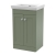 Nuie Classique Floor Standing 2-Door Vanity Unit with Basin 500mm Wide Satin Green - 0 Tap Hole