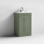 Nuie Classique Floor Standing 2-Door Vanity Unit with Curved Basin 500mm Wide - Satin Green | Thumbnail Image