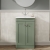 Nuie Classique Floor Standing 2-Door Vanity Unit with Curved Basin 500mm Wide - Satin Green | Thumbnail Image