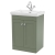 Nuie Classique Floor Standing 2-Door Vanity Unit with Basin 600mm Wide Satin Green - 1 Tap Hole