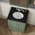 Nuie Classique Floor Standing 2-Door Vanity Unit with 1TH Black Marble Top Basin 600mm Wide - Satin Green | Thumbnail Image