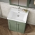 Nuie Classique Floor Standing 2-Door Vanity Unit with 1TH Thin-Edge Basin 600mm Wide - Satin Green | Thumbnail Image