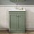 Nuie Classique Floor Standing 2-Door Vanity Unit with Traditional Basin 600mm Wide Satin Green - 1 Tap Hole | Thumbnail Image
