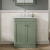 Nuie Classique Floor Standing 2-Door Vanity Unit with 3TH Grey Marble Top Basin 600mm Wide - Satin Green | Thumbnail Image