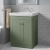 Nuie Classique Floor Standing 2-Door Vanity Unit with Classic Basin 600mm Wide Satin Green - 0 Tap Hole