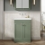 Nuie Classique Floor Standing 2-Door Vanity Unit with 0TH Contemporary Basin 600mm Wide - Satin Green | Thumbnail Image