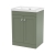 Nuie Classique Floor Standing 2-Door Vanity Unit with 0TH Contemporary Basin 600mm Wide - Satin Green | Thumbnail Image