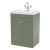 Nuie Classique Floor Standing 2-Door Vanity Unit with 1TH Contemporary Basin 600mm Wide - Satin Green | Thumbnail Image