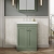 Nuie Classique Floor Standing 2-Door Vanity Unit with 3TH Contemporary Basin 600mm Wide - Satin Green | Thumbnail Image