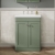 Nuie Classique Floor Standing 2-Door Vanity Unit with 3TH Contemporary Basin 600mm Wide - Satin Green | Thumbnail Image