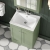 Nuie Classique Floor Standing 2-Door Vanity Unit with 1TH Mineral Cast Resin Basin 600mm Wide - Satin Green | Thumbnail Image