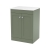 Nuie Classique Floor Standing 2-Door Vanity Unit with White Marble Worktop 600mm Wide - Satin Green | Thumbnail Image
