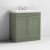 Nuie Classique Floor Standing 2-Door Vanity Unit with Basin 800mm Wide Satin Green - 3 Tap Hole