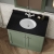 Nuie Classique Floor Standing 2-Door Vanity Unit with 1TH Black Marble Top Basin 800mm Wide - Satin Green | Thumbnail Image