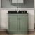 Nuie Classique Floor Standing 2-Door Vanity Unit with 1TH Black Marble Top Basin 800mm Wide - Satin Green | Thumbnail Image