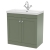 Nuie Classique Floor Standing 2-Door Vanity Unit with 1TH Thin-Edge Basin 800mm Wide - Satin Green | Thumbnail Image