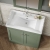 Nuie Classique Floor Standing 2-Door Vanity Unit with Traditional Basin 800mm Wide Satin Green - 1 Tap Hole | Thumbnail Image