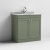 Nuie Classique Floor Standing 2-Door Vanity Unit with 1TH Grey Marble Top Basin 800mm Wide - Satin Green