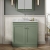 Nuie Classique Floor Standing 2-Door Vanity Unit with 1TH Grey Marble Top Basin 800mm Wide - Satin Green | Thumbnail Image