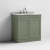Nuie Classique Floor Standing 2-Door Vanity Unit with 3TH Grey Marble Top Basin 800mm Wide - Satin Green
