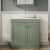 Nuie Classique Floor Standing 2-Door Vanity Unit with 3TH White Round Marble Top Basin 800mm Wide - Satin Green | Thumbnail Image