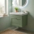 Nuie Classique Wall Hung 1-Drawer Vanity Unit with Basin 500mm Wide Satin Green - 1 Tap Hole