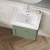 Nuie Classique Wall Hung 1-Drawer Vanity Unit with Basin 500mm Wide Satin Green - 1 Tap Hole | Thumbnail Image