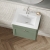 Nuie Classique Wall Hung 1-Drawer Vanity Unit with Basin-2 500mm Wide - Satin Green