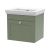 Nuie Classique Wall Hung 1-Drawer Vanity Unit with Basin 500mm Wide Satin Green - 0 Tap Hole