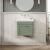 Nuie Classique Wall Hung 1-Drawer Vanity Unit with Basin 500mm Wide Satin Green - 0 Tap Hole | Thumbnail Image