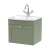 Nuie Classique Wall Hung 1-Drawer Vanity Unit with Curved Basin 500mm Wide - Satin Green