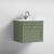 Nuie Classique Wall Hung 1-Drawer Vanity Unit with Curved Basin 500mm Wide - Satin Green