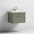 Nuie Classique Wall Hung 1-Drawer Vanity Unit with Basin 600mm Wide Satin Green - 1 Tap Hole