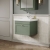Nuie Classique Wall Hung 1-Drawer Vanity Unit with Basin 600mm Wide Satin Green - 1 Tap Hole | Thumbnail Image