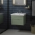 Nuie Classique Wall Hung 1-Drawer Vanity Unit with Basin 600mm Wide Satin Green - 3 Tap Hole