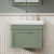 Nuie Classique Wall Hung 1-Drawer Vanity Unit with Basin 600mm Wide Satin Green - 3 Tap Hole | Thumbnail Image