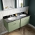 Nuie Classique Wall Hung 2-Drawer Vanity Unit with 3TH Black Marble Top Basin 1200mm Wide - Satin Green | Thumbnail Image