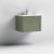Nuie Classique Wall Hung 1-Drawer Vanity Unit with 1TH Minimalist Basin 600mm Wide - Satin Green | Thumbnail Image