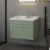 Nuie Classique Wall Hung 1-Drawer Vanity Unit with Traditional Basin 600mm Wide Satin Green - 1 Tap Hole